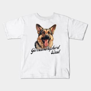 German Shepherd Dad T-Shirt - Dog Lover Gift, Pet Parent Apparel Kids T-Shirt